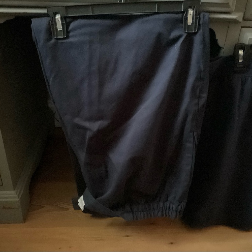 These are long dress pants they are navy blue